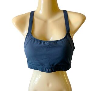 Hurley Sports Bra Racer Back Adjustable Straps Removable Pads Gray Medium